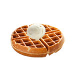 Waffle & Ice Cream With Syrup 